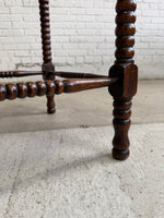 An English Oak Bobbin Side Table, c. 1900