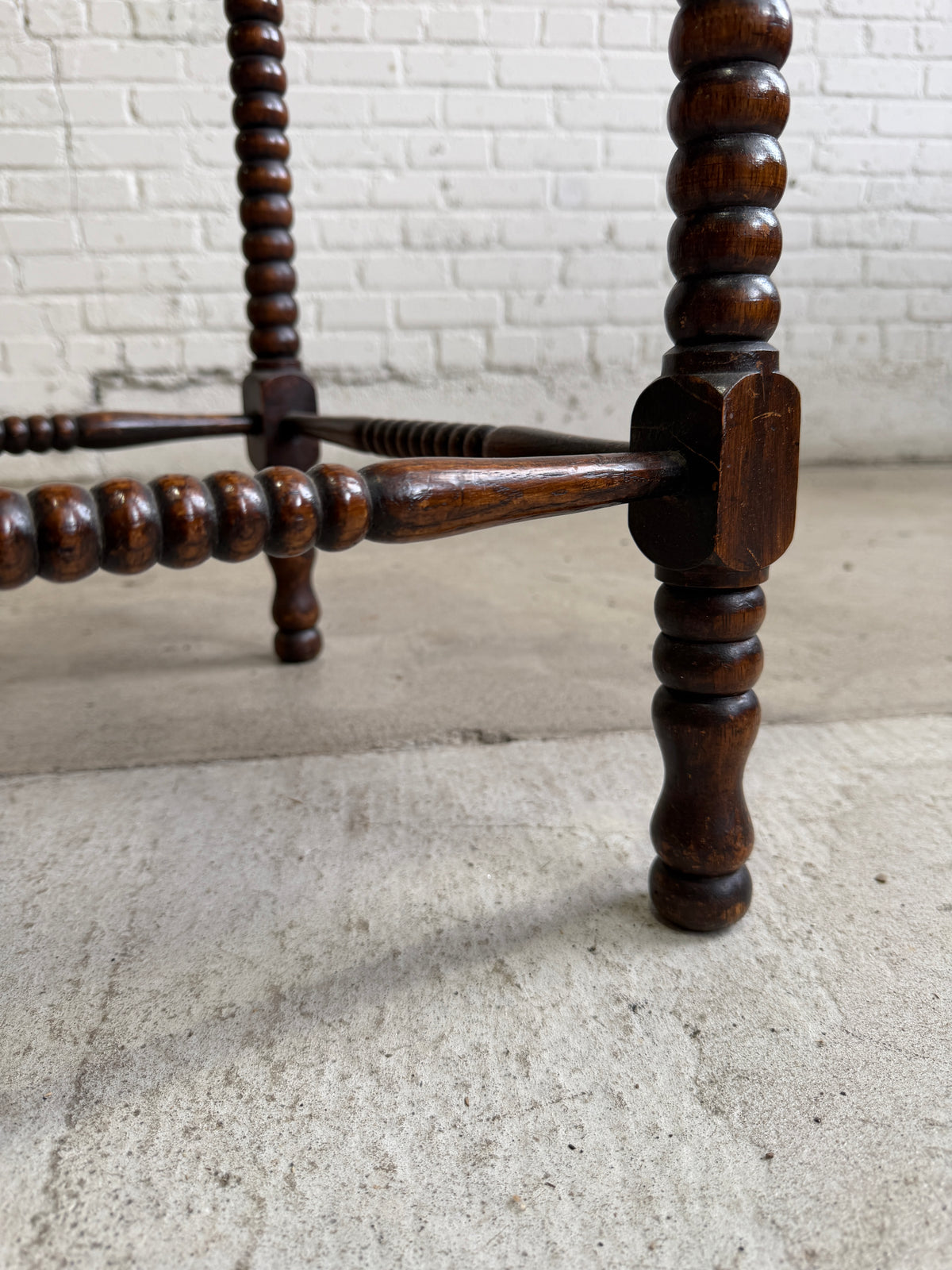 An English Oak Bobbin Side Table, c. 1900