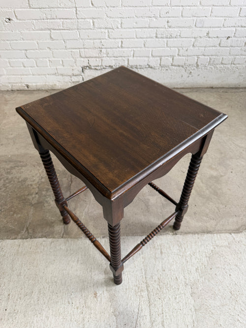 An English Oak Bobbin Side Table, c. 1900