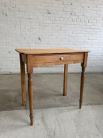 Antique Pine English Side Table with Drawer c. 1880