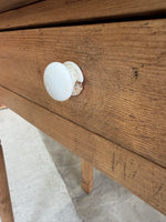 Antique Pine English Side Table with Drawer c. 1880