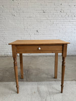 Antique Pine English Side Table with Drawer c. 1880