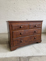 Antique Faux Grain English Chest of Drawers, c. 1890
