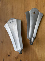 Vintage Swedish Pewter Wall Sconces