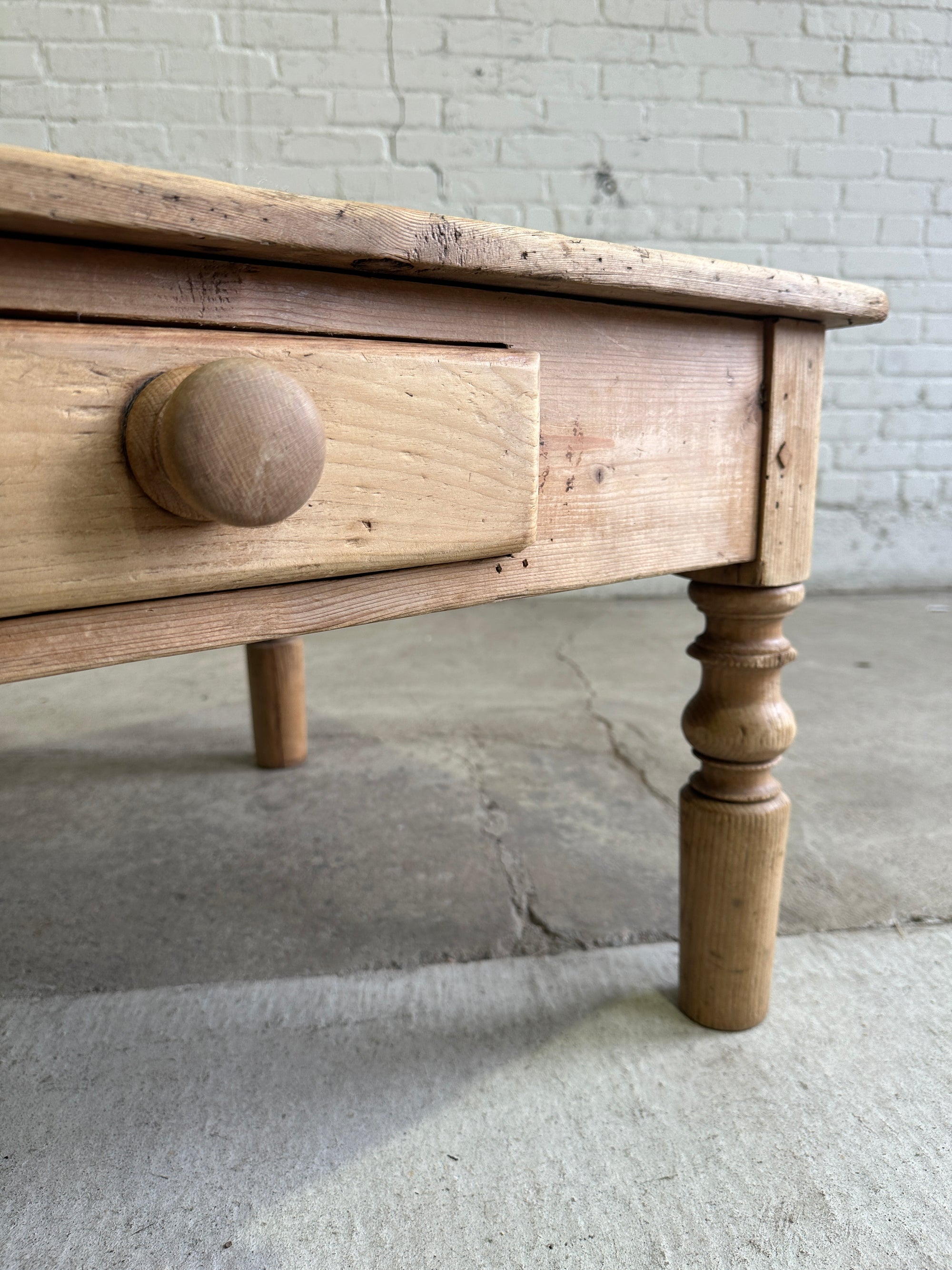 Antique Pine English Coffee Table, c. 1890