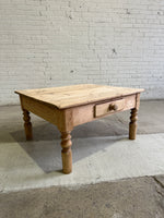 Antique Pine English Coffee Table, c. 1890