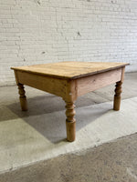 Antique Pine English Coffee Table, c. 1890