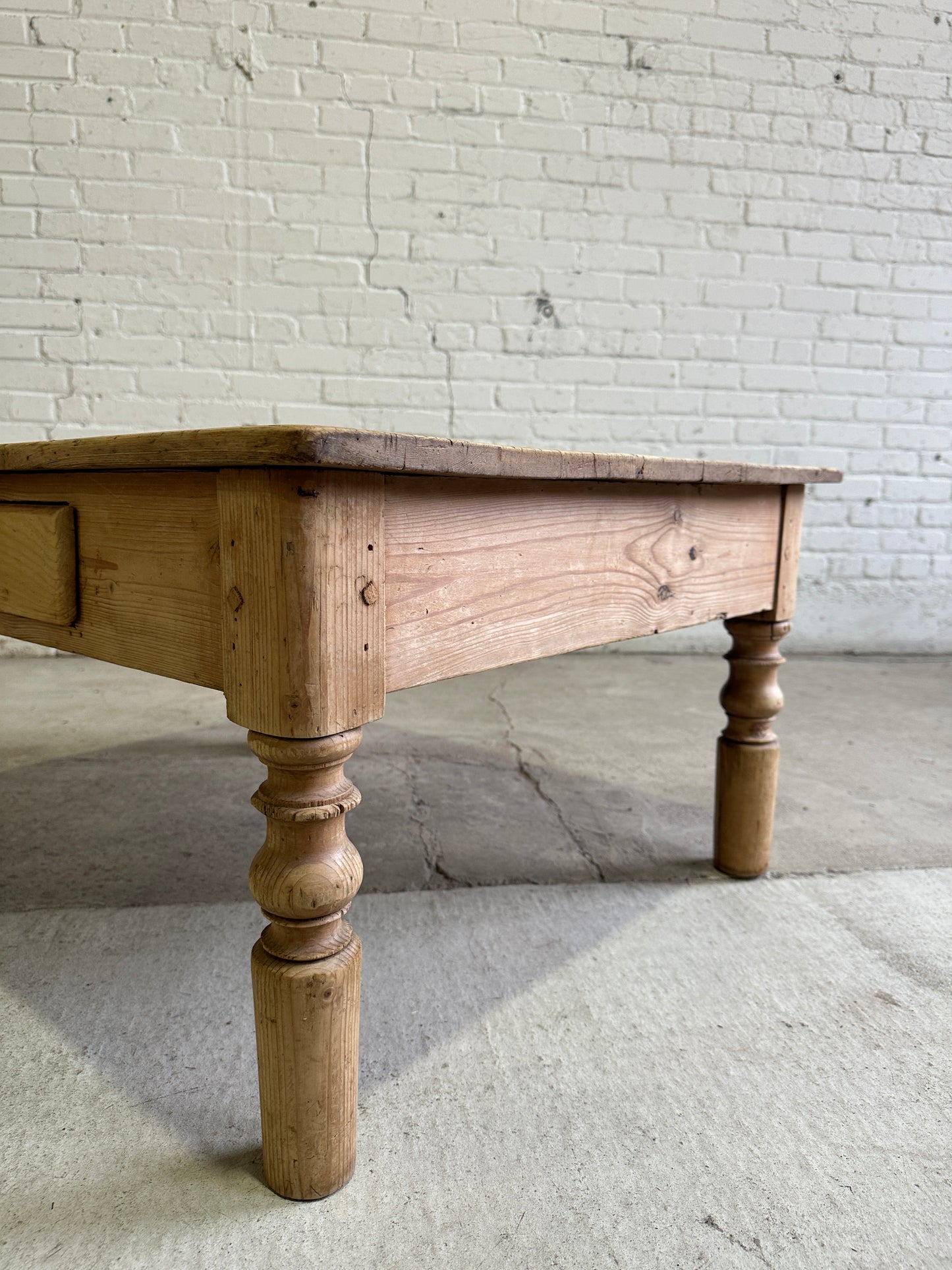Antique Pine English Coffee Table, c. 1890