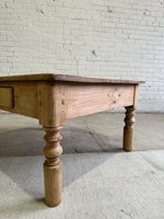 Antique Pine English Coffee Table, c. 1890