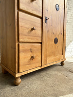 Antique Pine European Larder Cupboard c. 1900