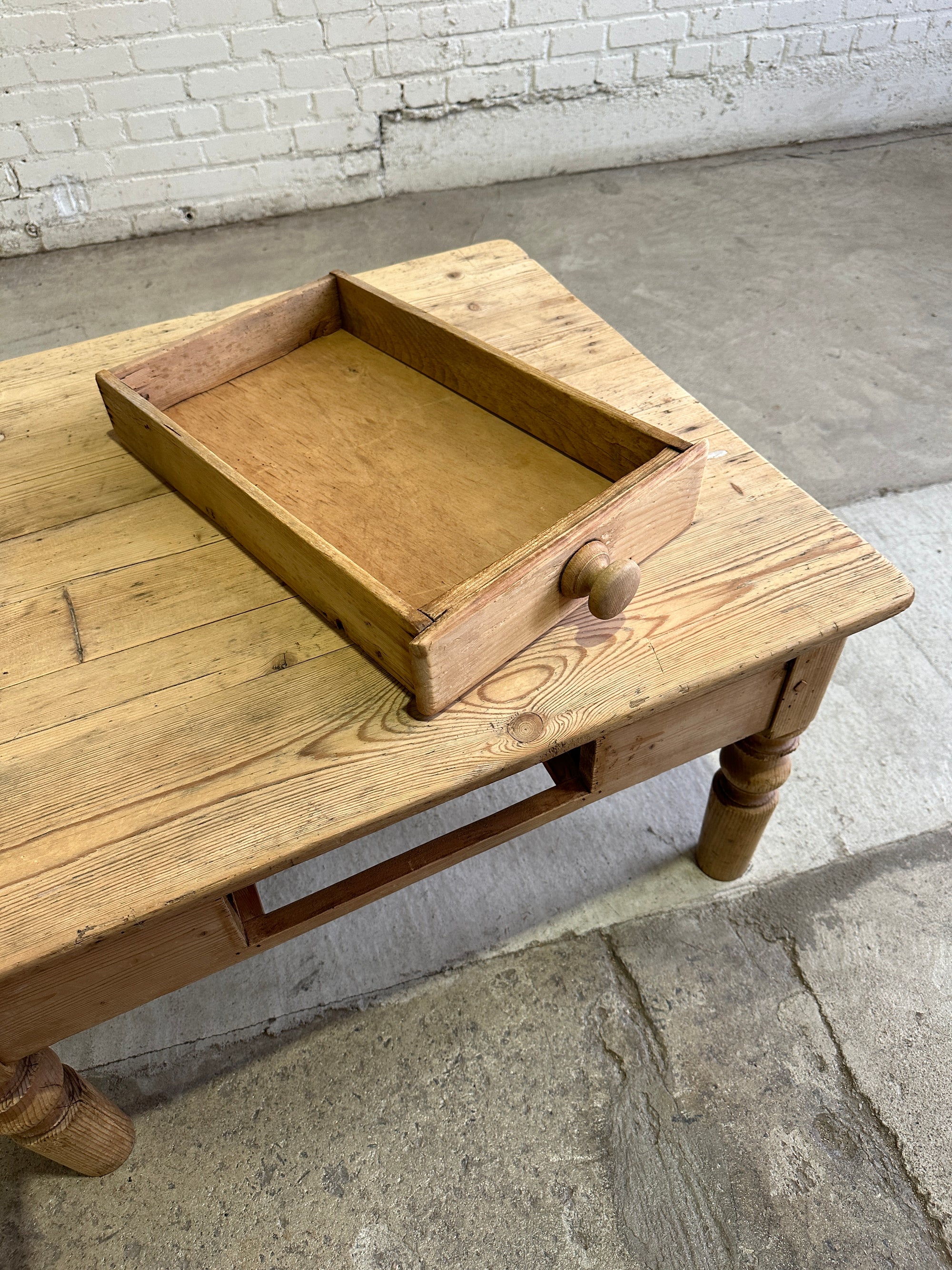 Antique Pine English Coffee Table, c. 1890
