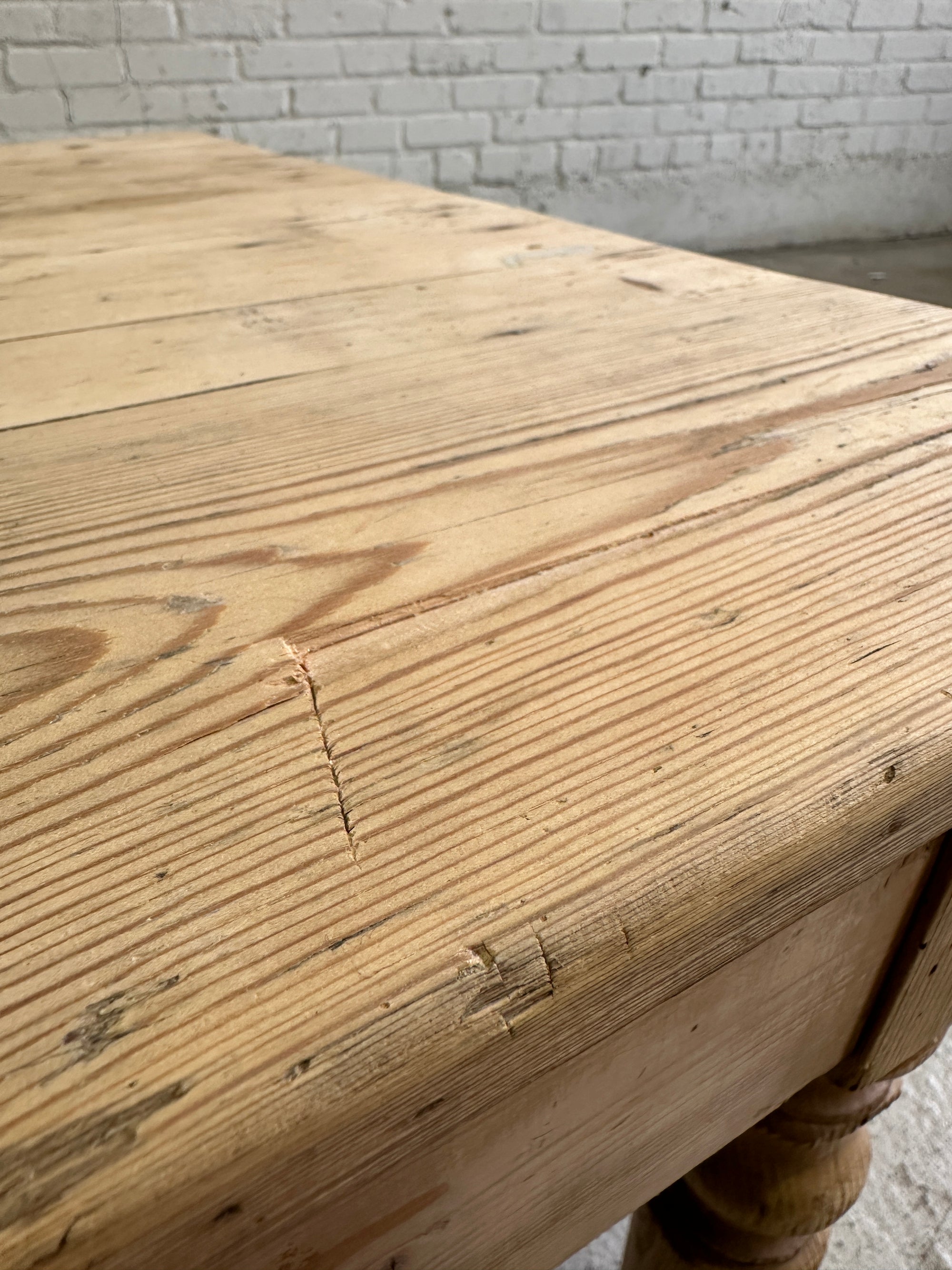 Antique Pine English Coffee Table, c. 1890