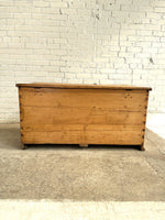 Antique Pine English Mule Chest with Locking Drawers c. 1840
