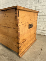 Antique Pine English Mule Chest with Locking Drawers c. 1840