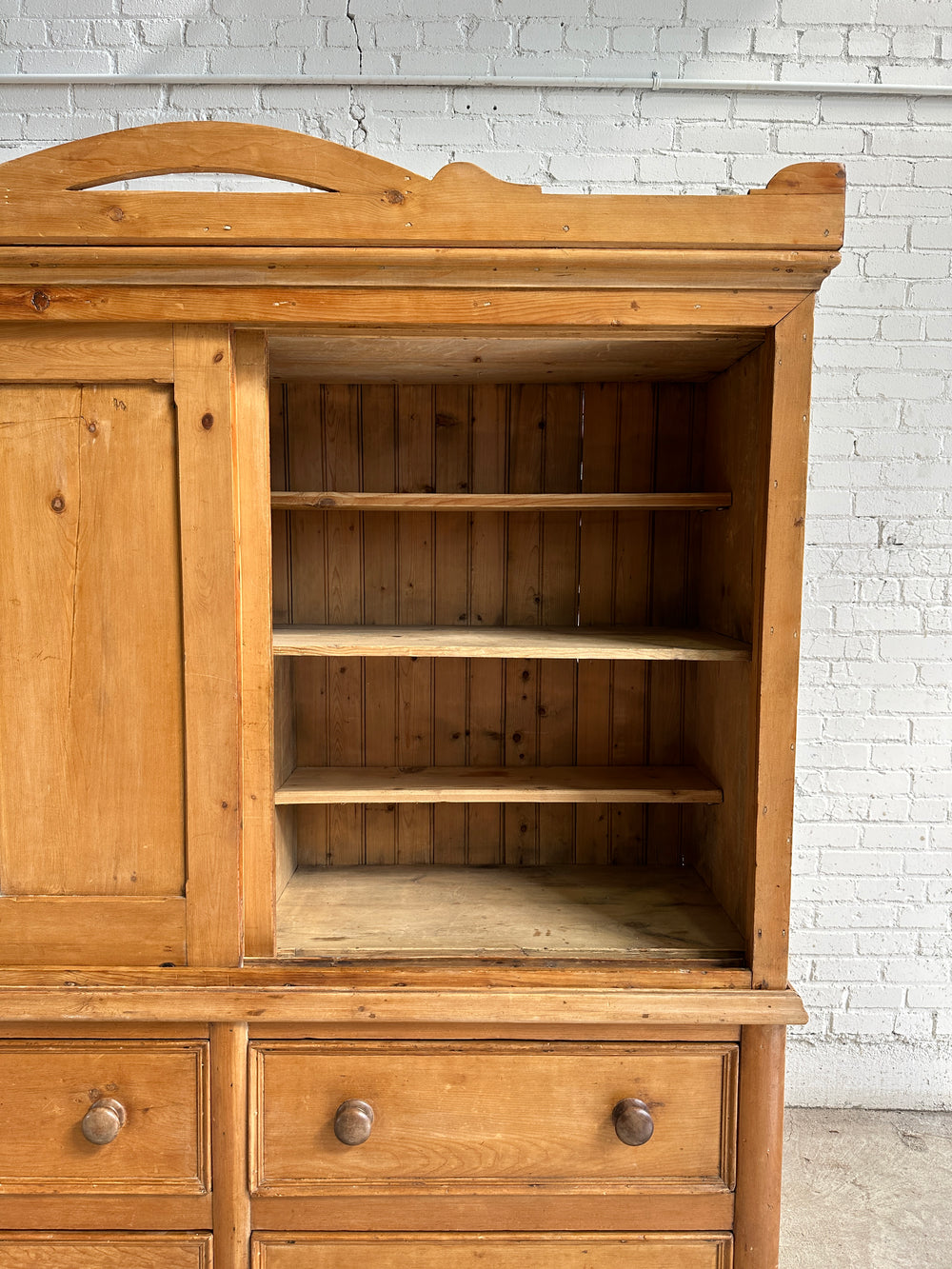 Antique Pine Housekeeper's Cupboard c. 1890