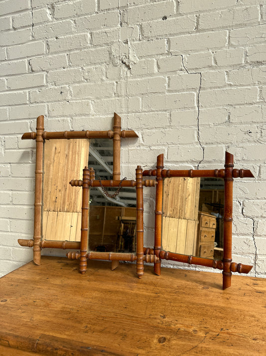 Antique French Faux Bamboo Mirrors