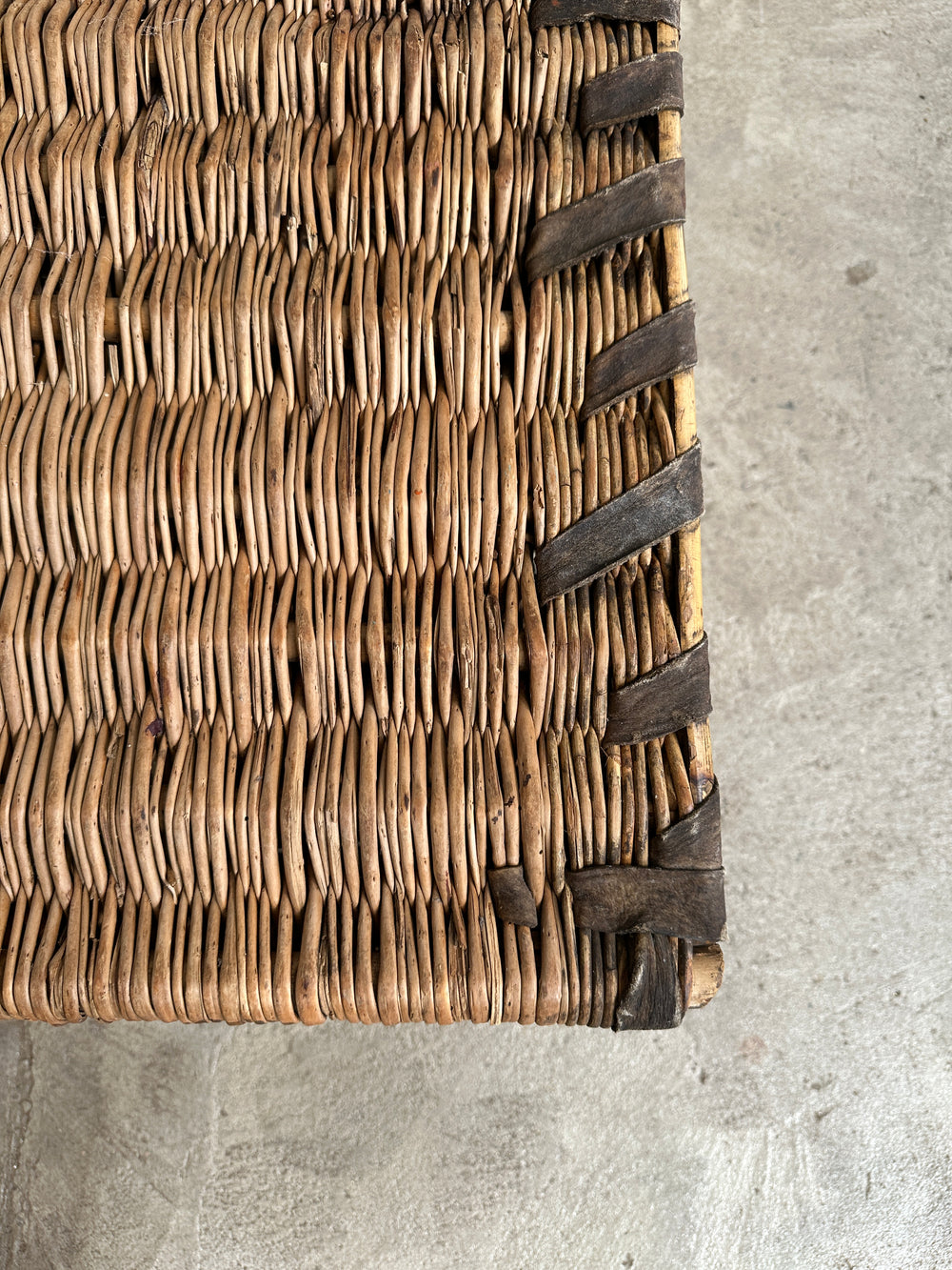 Antique Victorian Wicker Mill Basket c. 1900