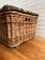 Antique Victorian Wicker Mill Basket c. 1900