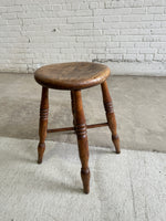 Antique English Elm Stool c. 1880