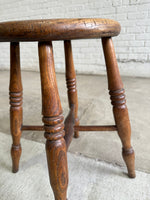Antique English Elm Stool c. 1880