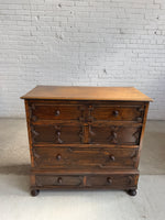Antique Oak English Chest of Drawers c. 1900