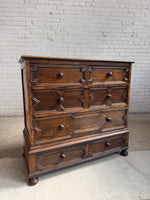 Antique Oak English Chest of Drawers c. 1900