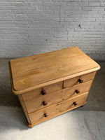 Antique Pine English Chest of Drawers, c. 1880