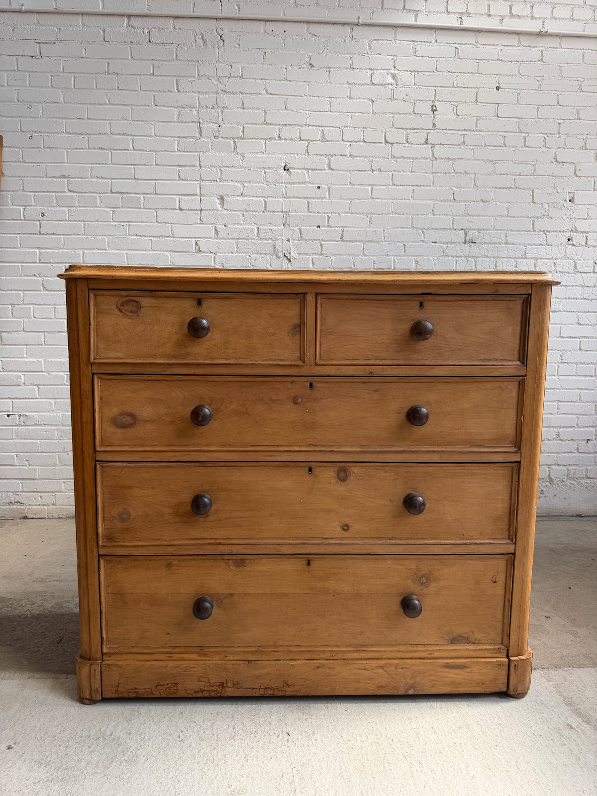A Large English Antique Pine Chest of Drawers, c. 1880