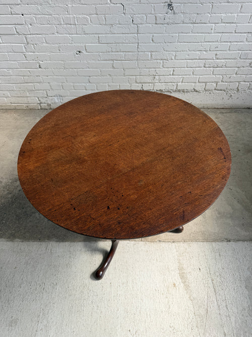 Antique Oak English Tilt-Top Table c. 1780