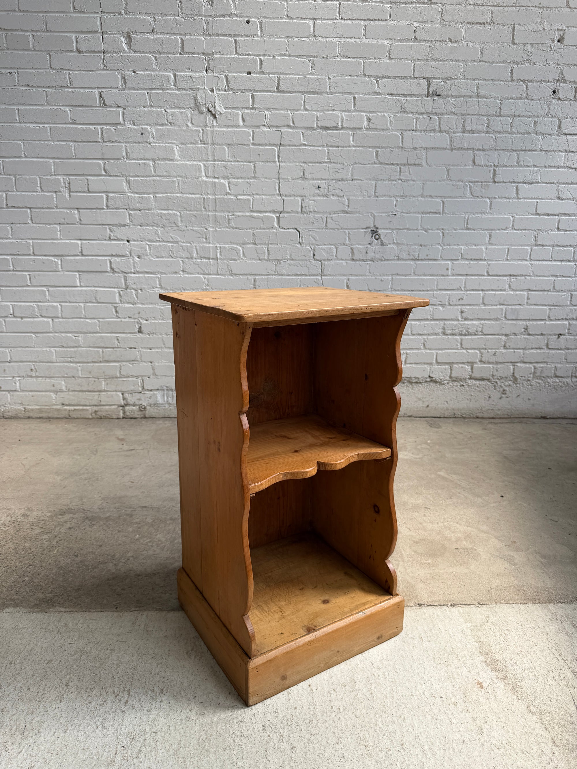 An Antique Pine English Side Table or Night Stand, c. 1900