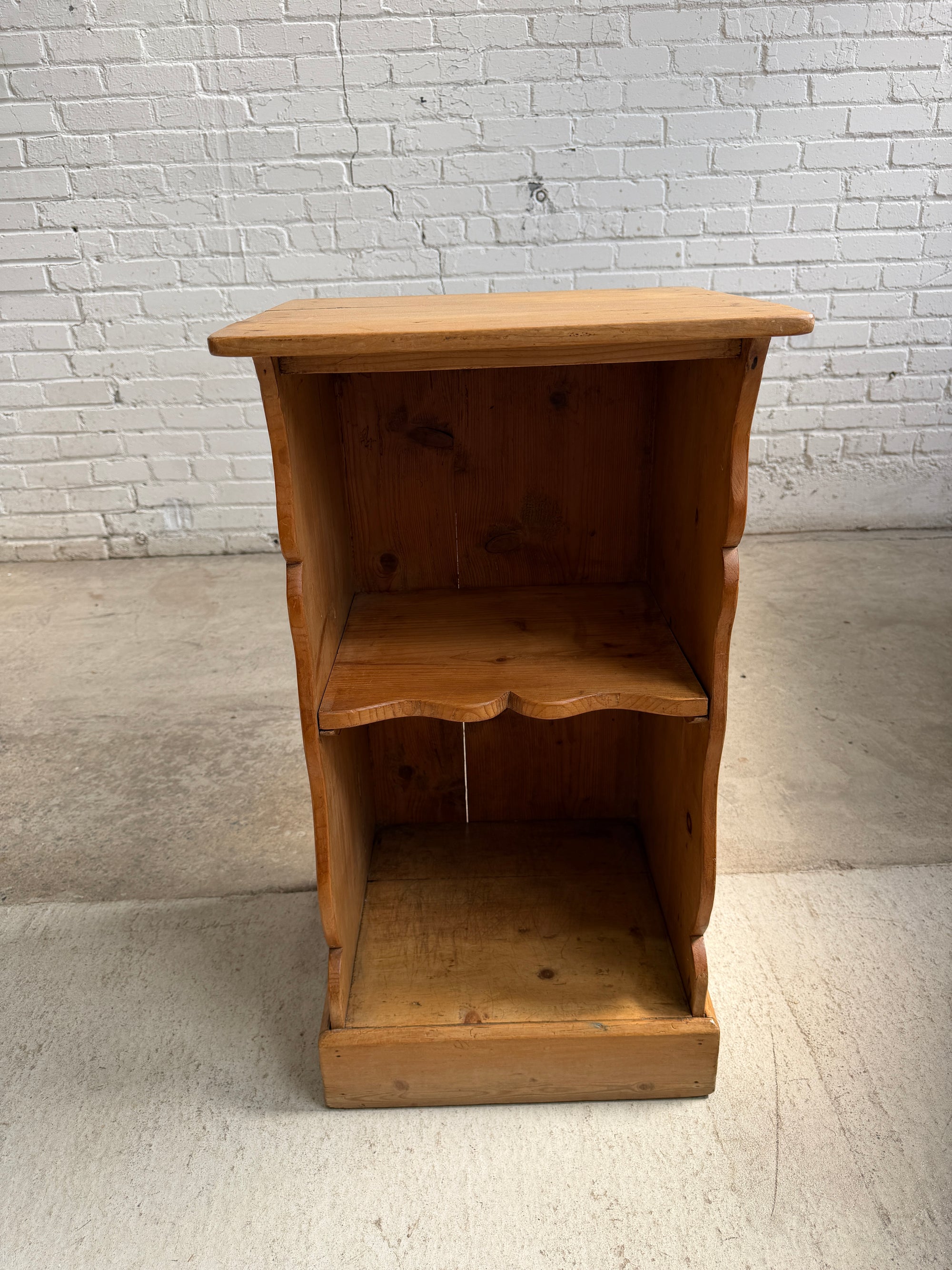 An Antique Pine English Side Table or Night Stand, c. 1900