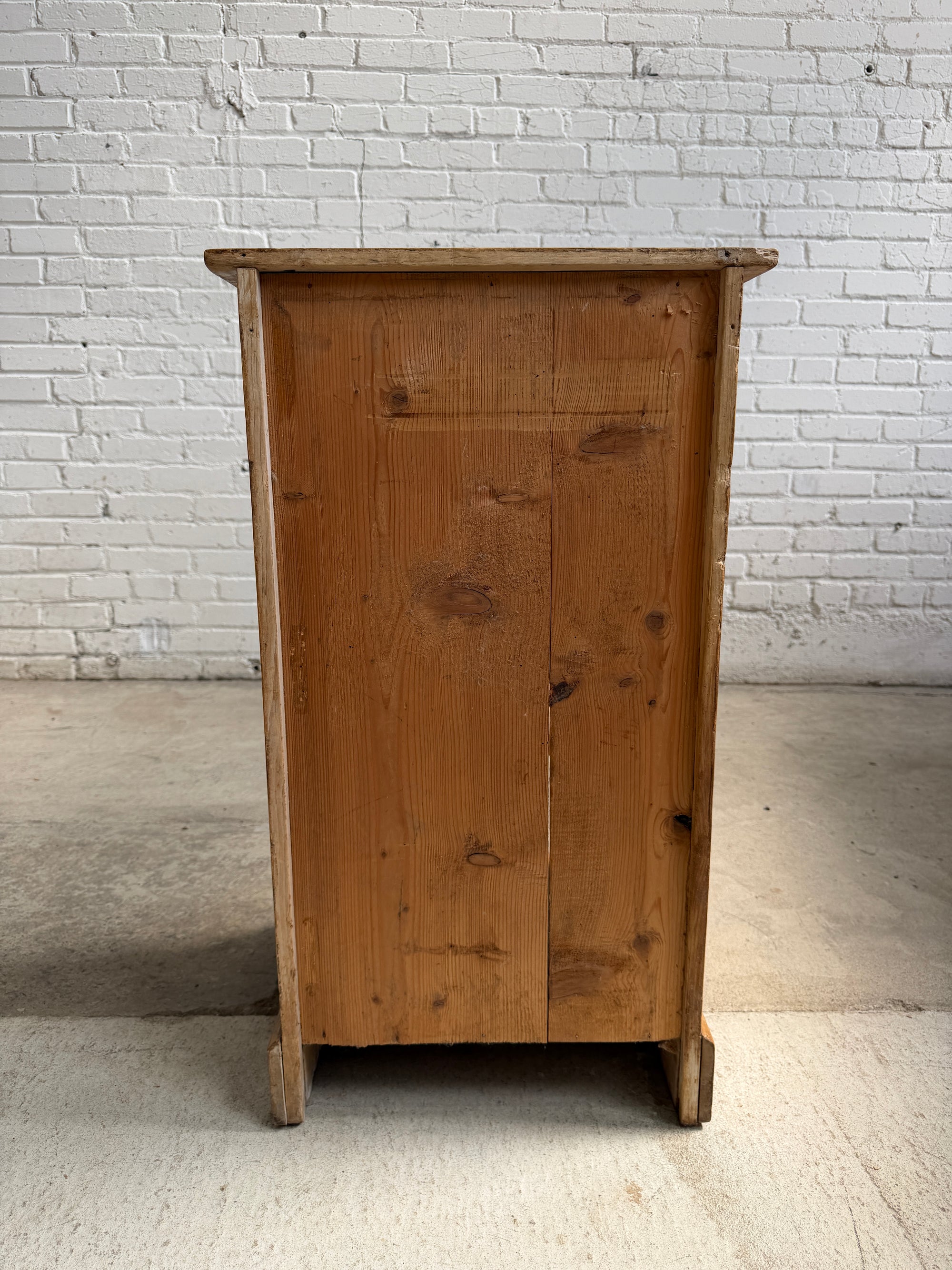 An Antique Pine English Side Table or Night Stand, c. 1900