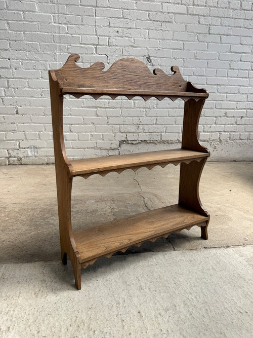 **On Hold** An Antique Oak Wall Shelf, c. 1910
