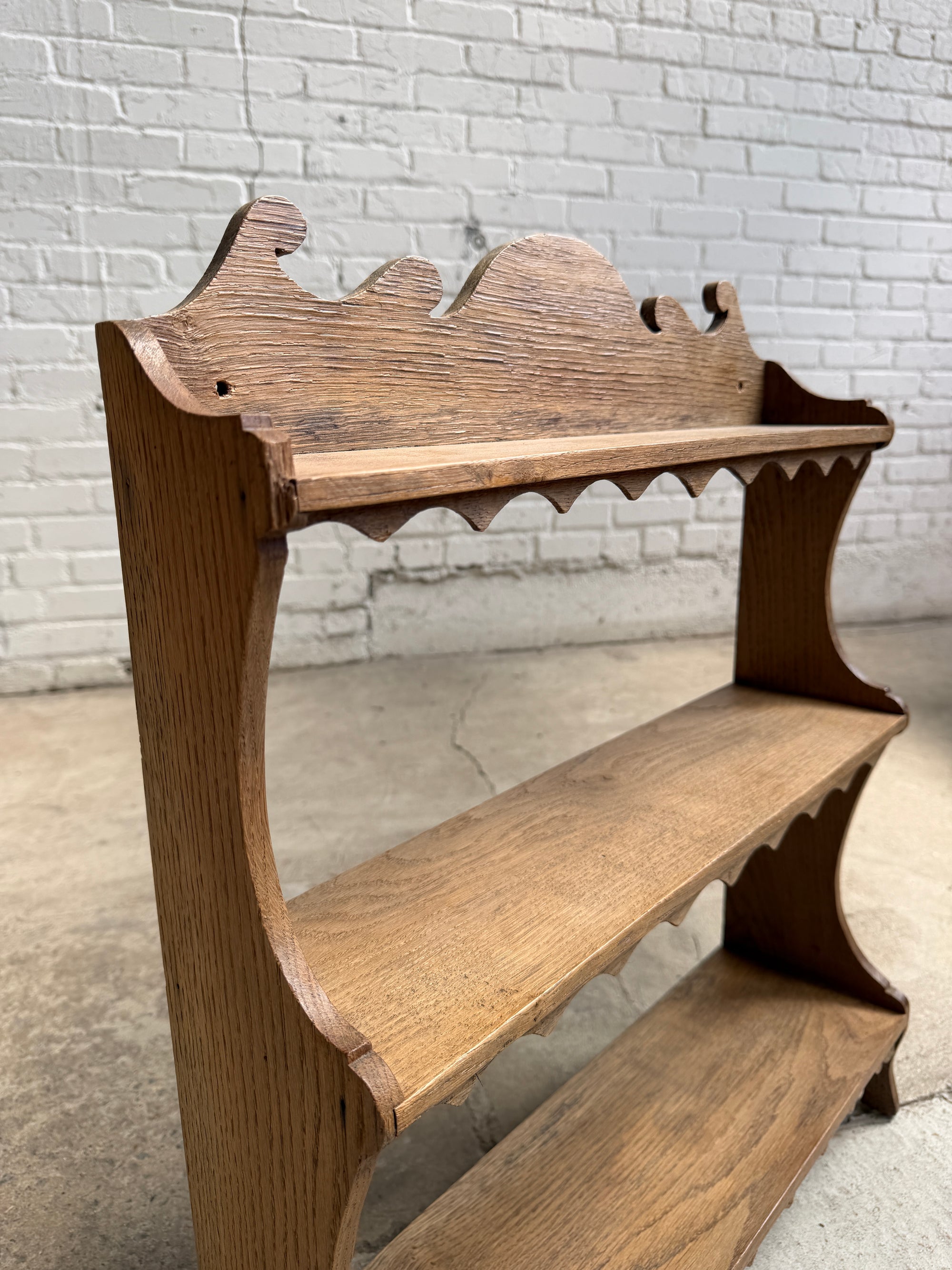An Antique Oak Wall Shelf, c. 1910