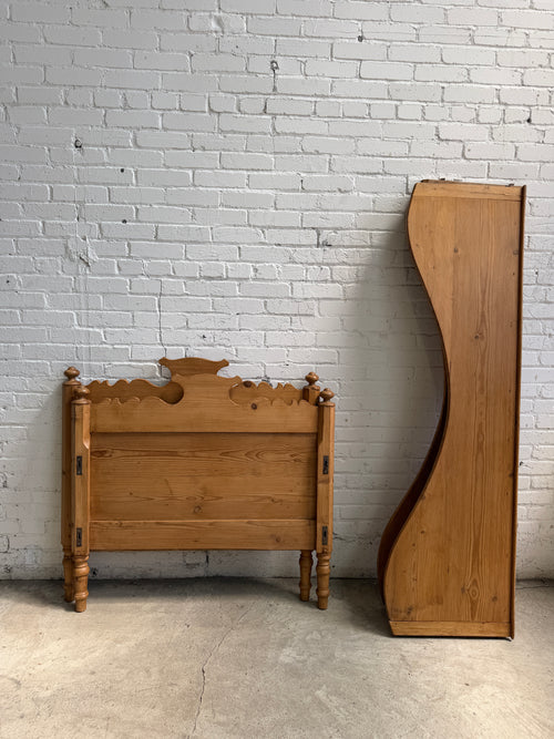 An Antique Pine Sleigh Bed c. 1880