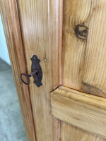 A Tall and Narrow Antique Pine European Cupboard with Bottom Drawer c. 1900