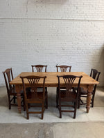 Antique English Pine Dining Table, c. 1900