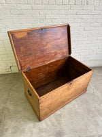 A Large and Rustic Antique Pine English Box c. 1880