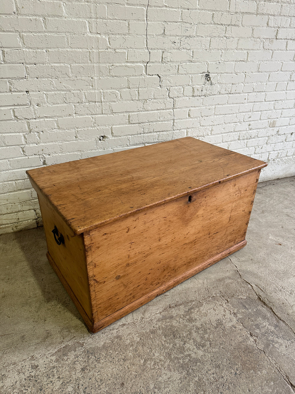 A Large and Rustic Antique Pine English Box c. 1880