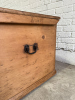A Large and Rustic Antique Pine English Box c. 1880