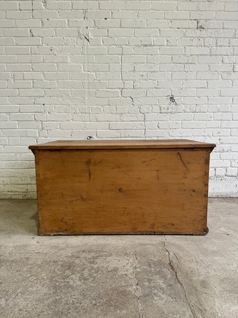 A Large and Rustic Antique Pine English Box c. 1880