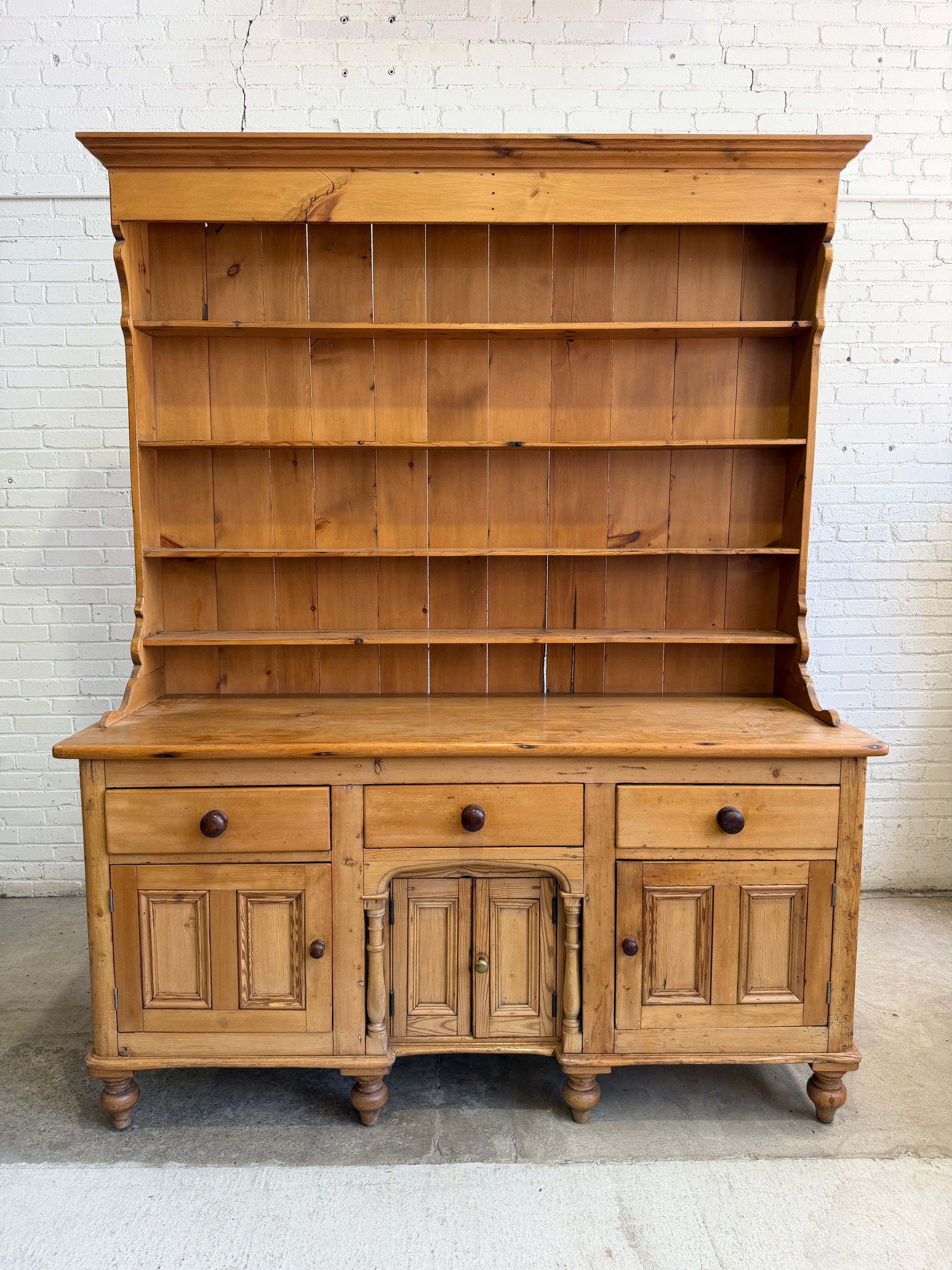 Antique Pine English Dresser c. 1890
