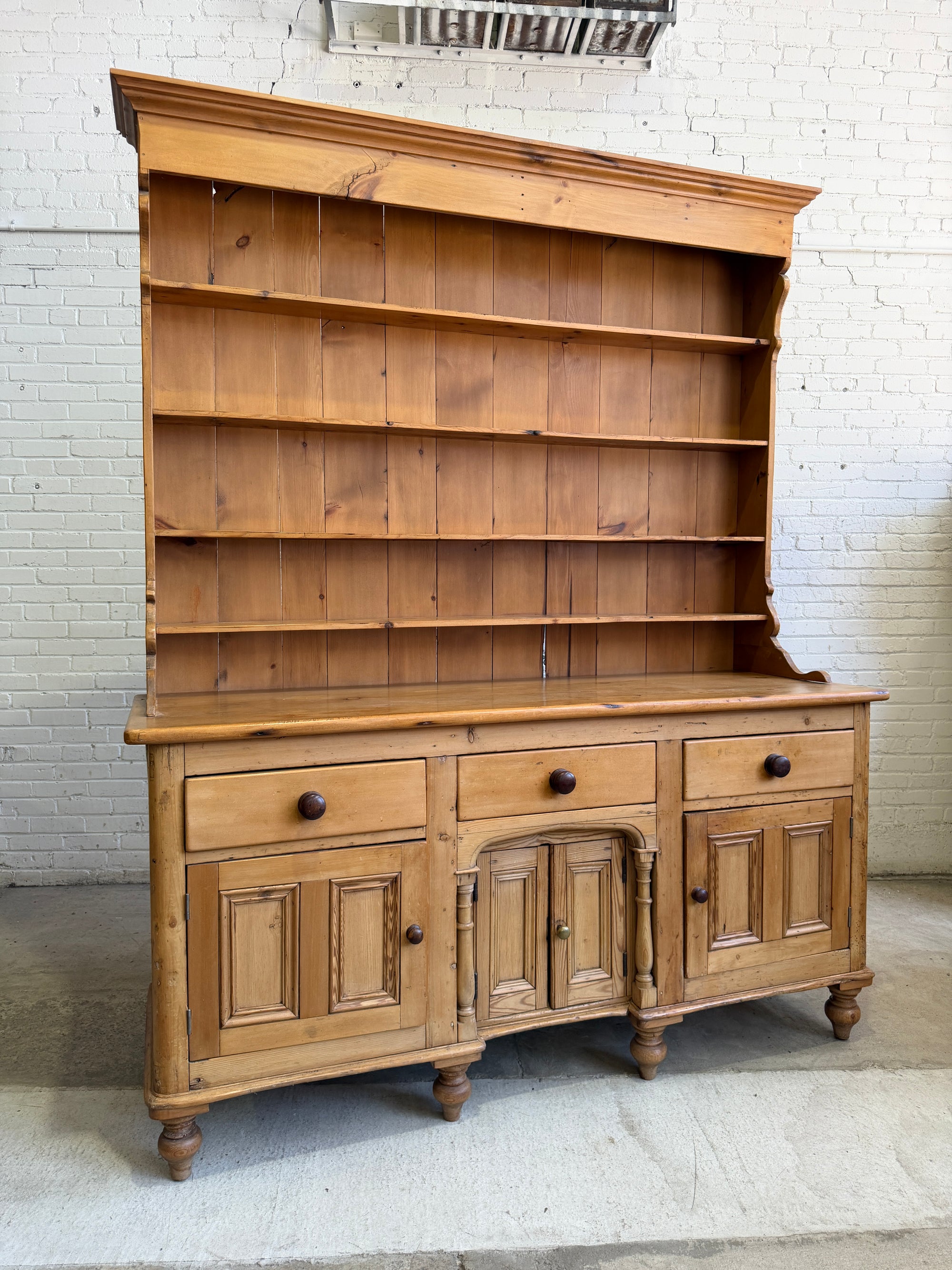 Antique Pine English Dresser c. 1890