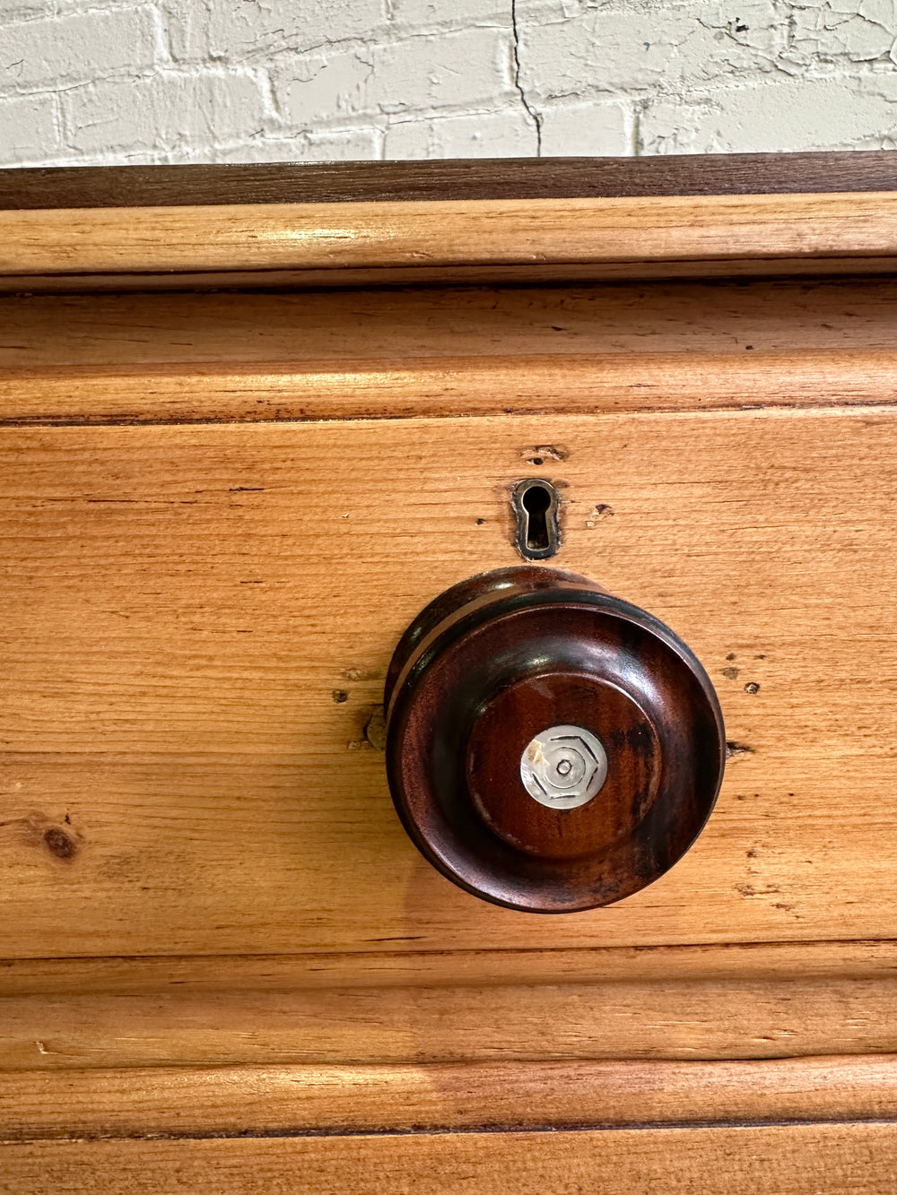 Antique Pine Chest of Drawers on Castors c. 1880