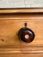 Antique Pine Chest of Drawers on Castors c. 1880