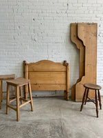 Antique English Pair of Stools with Saddle Seats, c. 1920