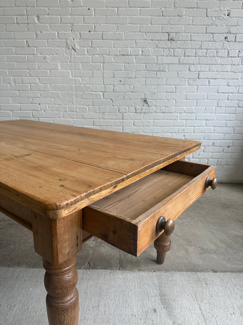 An Antique Pine English Farm Table c. 1880