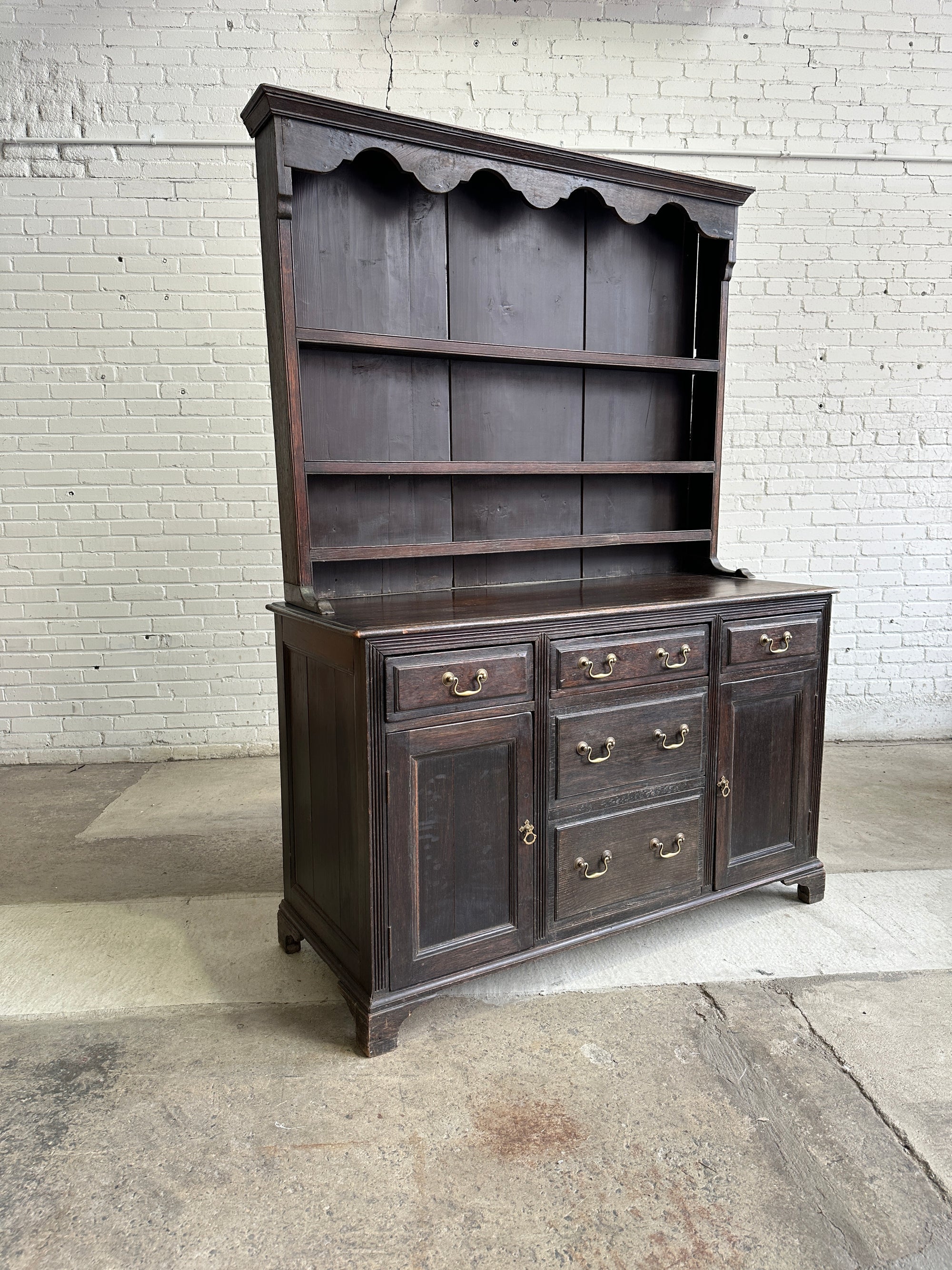Antique Oak English Kitchen Dresser c. 1870