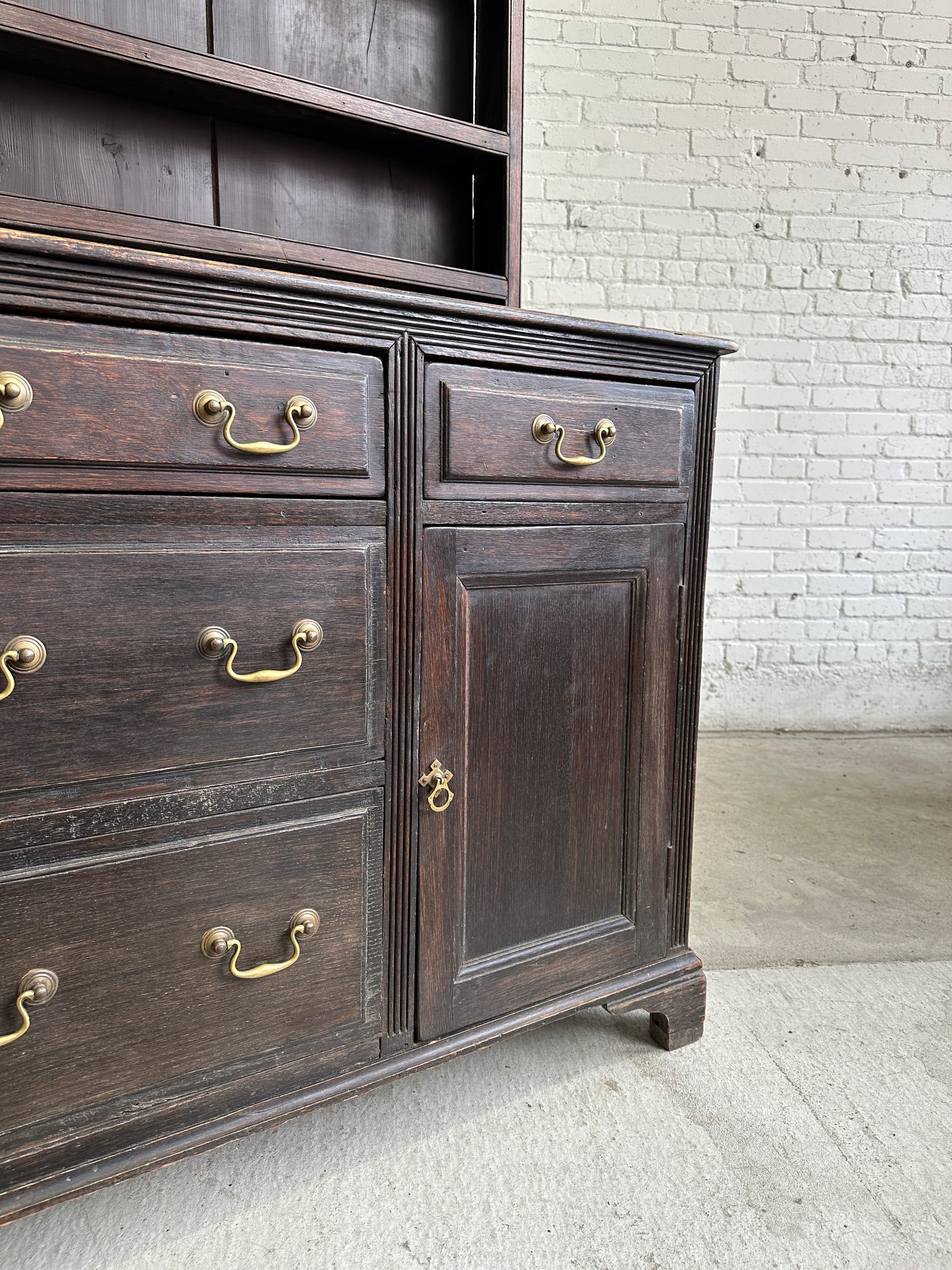Antique Oak English Kitchen Dresser c. 1870