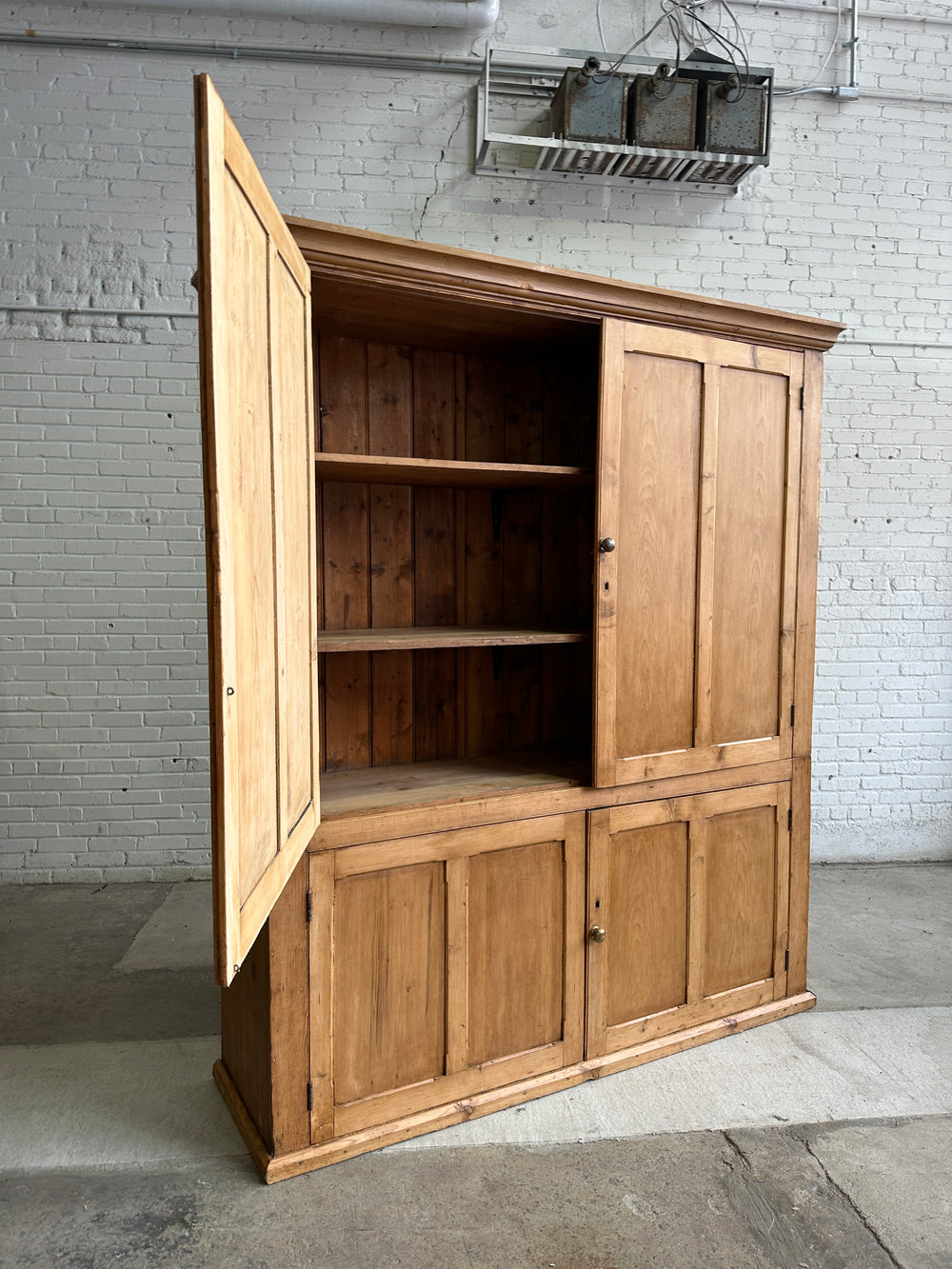 An Extra Large Antique English Housekeeper's Cupboard, c. 1870